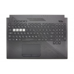 Carcasa superioara cu tastatura palmrest Laptop Gaming, Asus, ROG Strix SCAR II GL504GM, GL504GS, GL504GV, GL504GW, 90NR00K2-R32HU0, iluminata, RGB, layout HU (ungara) 