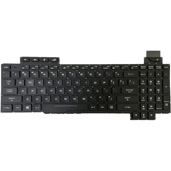 Tastatura Laptop, Asus, ROG Strix GL703VM, GL703GE, GL703GM, GL703VE, iluminata, layout US Tastaturi noi