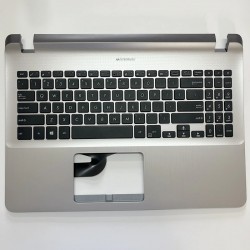 Carcasa superioara cu tastatura palmrest Laptop, Asus, Y5000, Y5000U, Y5000UB, 90NB0IW1-R31US0, 90NB0IW1-R31UA0, gri, layout US