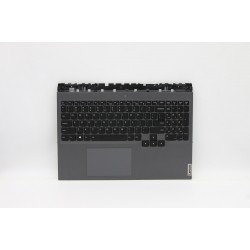 Carcasa superioara cu tastatura palmrest Laptop, Lenovo, Legion 5 Pro-16ACH6H Type 82JQ, 5CB1C14884, AM1ZV000, iluminata, 4 pini, Slate Grey, layout US