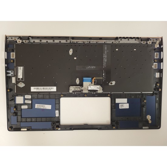 Carcasa superioara cu tastatura palmrest Laptop, Asus, ZenBook 14 UX433F, UX433FA, UX433FN, UX433FAC, 90NB0JQ1-R31UI0, iluminata, royal blue, layout US Carcasa Laptop
