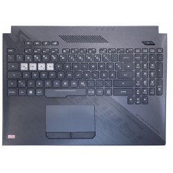 Carcasa superioara cu tastatura palmrest Laptop Gaming, Asus, ROG Strix SCAR II GL504GM, GL504GS, GL504GV, GL504GW, 90NR00L1-R31GE0, iluminata, RGB, layout DE (germana)