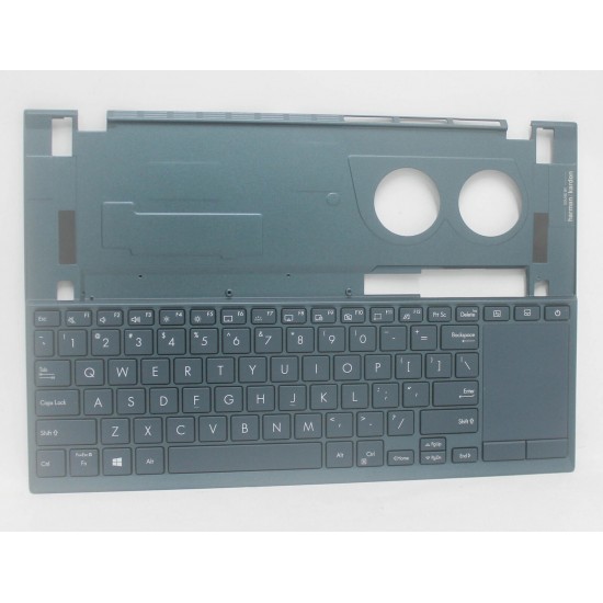 Carcasa superioara cu tastatura palmrest Laptop, Asus, ZenBook Duo 14 UX482EA, UX482EG, 90NB0S51-R30US0, iluminata, layout US Carcasa Laptop