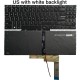 Tastatura Laptop Gaming, MSI, Crosshair 15 R6E, B12UEZ, B12UGZ, iluminata, neagra, layout US Tastaturi noi