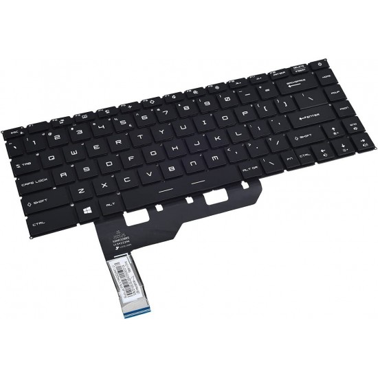 Tastatura Laptop, MSI, Creator 15 A11U, A11UE, A11UH, A11, iluminata, RGB, 40 pini, layout US Tastaturi noi
