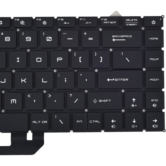 Tastatura Laptop, MSI, Summit E16 Flip A13V, A13VET, MS-1585, MS-1582, MS-1584, MS-1591, MS-1592, MS-17L2, MS-1594, iluminata, RGB, 40 pini, layout US Tastaturi noi