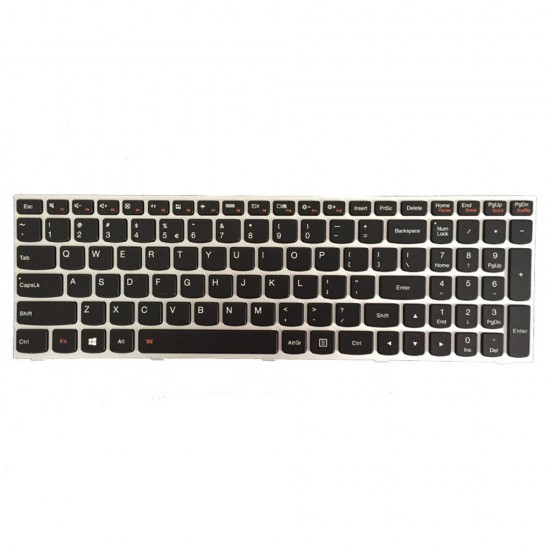 Tastatura Laptop, Lenovo, IdeaPad 500-15ISK, 500-15ACZ, 300-15ISK, 300-15IBR, 300-17ISK, iluminata, argintie Tastaturi noi