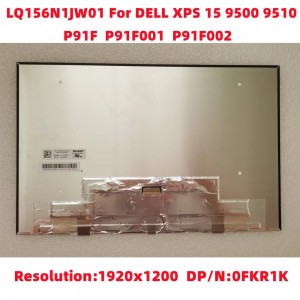 Display Laptop, Dell, XPS 15 9500, 9510, P91F, P91F001, P91F002, LQ156N1JW01, LQ156N1JW02, LQ0DASD35, LP156WU1 SPB1, 0FKR1K, 15.6 inch, led slim, FHD 1920x1080, 40 pini, non touch 
