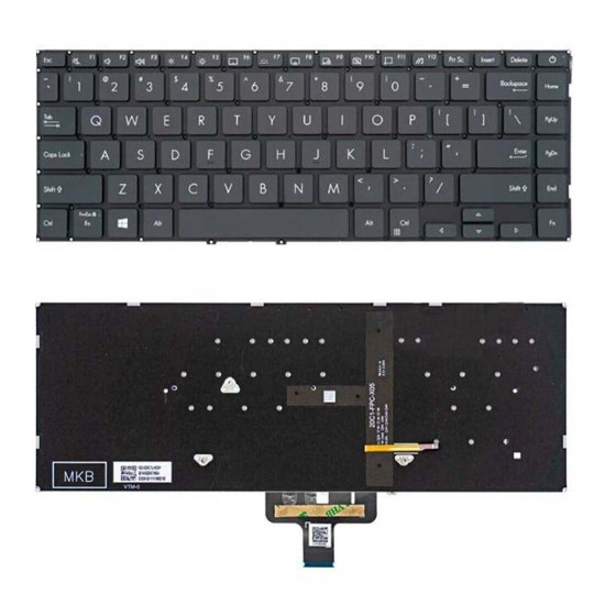 Tastatura Laptop, Asus, ZenBook 14 UX435, UX435E, UX435EA, UX435EAL, UX435EG, UX435EGL, iluminata, layout US Tastaturi noi