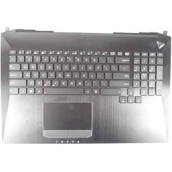 Carcasa superioara cu tastatura palmrest Laptop, Asus, ROG G750, G750J, G750JH, G750JS, G750JW, G750JX, G750JZ, G750JM, 90NB00M1-R31TA0, iluminata, layut US