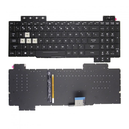 Tastatura Laptop Gaming, Asus, TUF TUF505DD, TUF505DT, TUF505DY, TUF505GD, FX86, FX86S, FX86SF, FX86F, iluminata, RGB, layout US Tastaturi noi