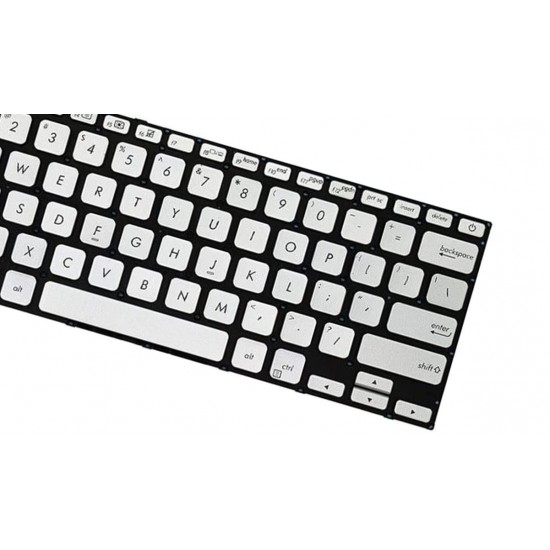 Tastatura Laptop, Asus, VivoBook 14 X412DA, X412FA, X412FJ, X412UA, argintie, layout US Tastaturi noi