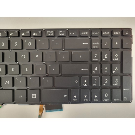Tastatura Laptop, Asus, X705, X705BA, X705QR, X705MB, X705QA, X705MA, X705UB, X705NC, X705UV, X705NA, X705UF, X705UA, X705UQ, iluminata, layout US Tastaturi noi