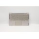 Carcasa superioara cu tastatura palmrest Laptop, Lenovo, Yoga S740-14IIL Type 81RS, 5CB0U44113, AM1EH000110, iluminata, argintie, layout US