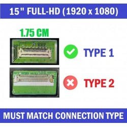 Display Laptop, Dell, Latitude 15 P108F, P108F001, 15.6 inch, LED, slim, FHD, IPS, conector ingust 1.75cm, 30 pini Display Laptop, Dell, Latitude 15 P108F, P108F001, 15.6 inch, LED, slim, FHD, IPS, conector ingust 1.75cm, 30 pini