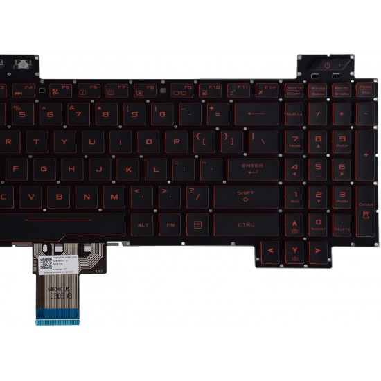 Tastatura Laptop Gaming, Asus, TUF FX505, FX505G, FX505DD, FX505DT, FX505DY, FX505GD, FX505GE, FX505GT, FX505DV, iluminata, rosie, layout US