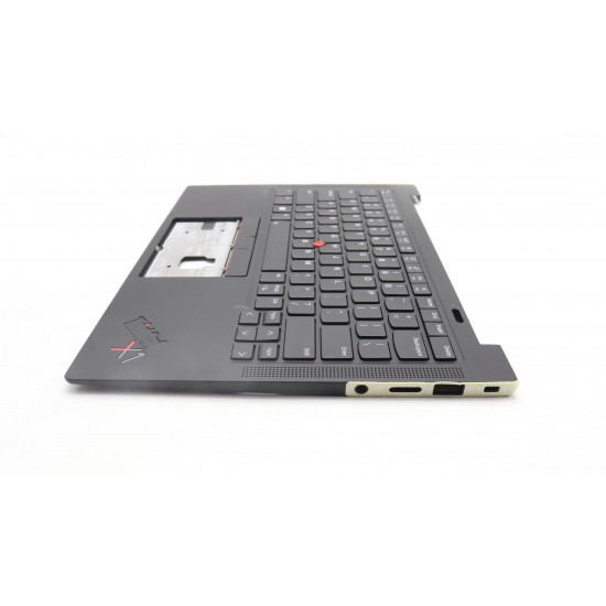 Carcasa superioara cu tastatura palmrest Laptop, Lenovo, ThinkPad X1 Carbon 11th Type 21HM, 21HN, 5M11H62767, 5M11H62765, iluminata, layout US