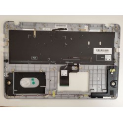 Carcasa cu tastatura palmrest Laptop, Asus, ZenBook Flip UX560UA, UX560UAK, 90NB0BZ2-R31US1, 13NB0BZ2P02211-1, 13NB0BZ2AM0401, iluminata, argintie, layout US