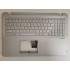 Carcasa cu tastatura palmrest Laptop, Asus, ZenBook Flip UX560UA, UX560UAK, 90NB0BZ2-R31US1, 13NB0BZ2P02211-1, 13NB0BZ2AM0401, iluminata, argintie, layout US