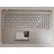 Carcasa cu tastatura palmrest Laptop, Asus, ZenBook Flip UX560UA, UX560UAK, 90NB0BZ2-R31US1, 13NB0BZ2P02211-1, 13NB0BZ2AM0401, iluminata, argintie, layout US Carcasa Laptop