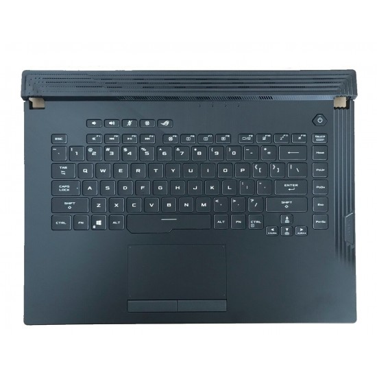 Carcasa superioara cu tastatura palmrest Laptop Gaming, Asus, ROG Strix G G531GT, 13N1-8HA0F21, 13NR01N3AP0121, 90NR01L4-R31US0, iluminata RGB, layout US Carcasa Laptop