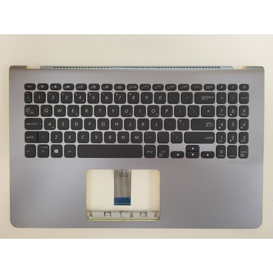 Carcasa superioara cu tastatura palmrest Laptop, Asus, X510, X510U, X510UQ, X510UR, F510, F510U, S510, S510U, S510UN, K510, K510U, R520U, 90NB0I94-R32UK0, iluminata, layout UK Carcasa Laptop