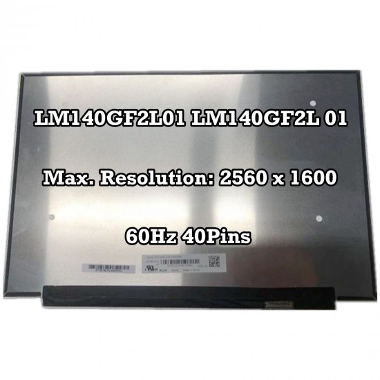 Display Laptop, Asus, ZenBook 14 UX3402, UX3402ZA, 18010-14070600, LM140GF2L01, 14 inch, LED, Rezolutie 2560X1600, QHD, WQXGA, conector ingust, 60Hz, 40 pini Display Laptop