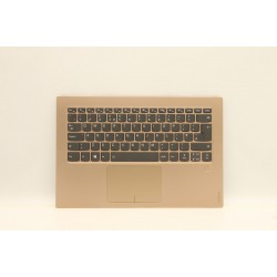 Carcasa superioara cu tastatura palmrest Laptop, Lenovo, Yoga 920-13IKB Type 80Y7, 5CB0Q09694, AM14U000210, iluminata, aurie, layout UK