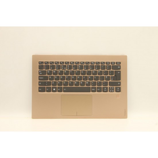 Carcasa superioara cu tastatura palmrest Laptop, Lenovo, Yoga 920-13IKB Type 80Y7, 5CB0Q09694, AM14U000210, iluminata, aurie, layout UK Carcasa Laptop