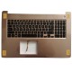 Carcasa superioara cu tastatura palmrest Laptop, Dell, Inspiron 17 5770, 5775, AP21D000750, 0XFR25, iluminata, aurie, layout US Carcasa Laptop