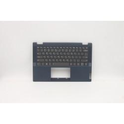 Carcasa superioara cu tastatura palmrest Laptop, Lenovo, IdeaPad Flex 5-14IIL05 Type 81WS, 81X1, 5CB1C66555, 433.0K108.0001, Abyss Blue, iluminata, layout US