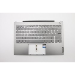 Carcasa superioara cu tastatura palmrest Laptop, Lenovo, ThinkBook 13s-IWL Type 20R9, 5CB0U43206, iluminata, layout US