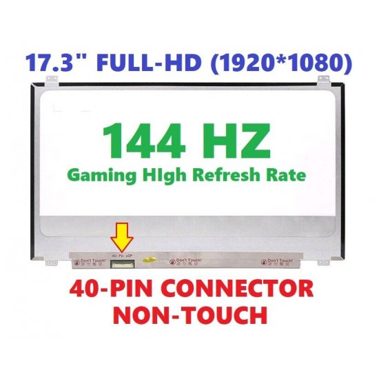 Display compatibil Laptop, B173HAN03.0, B173HAN03.1, B173HAN03.2, B173HAN03.2, N173HHE-G32,  LP173WFG(SP)(D2), B173HAN03.2, 17.3 inch, FHD, 1920x1080, IPS, slim, cu prinderi, conector stanga jos, 144Hz, 40 pini Display Laptop