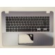 Carcasa superioara cu tastatura palmrest Laptop, Asus, VivoBook 15 X505, X505BA, X505BP, X505ZA, F505, F505Z, F505ZA, A505Z, A505ZA, 90NB0I12-R30UK0, gri, layout UK Carcasa Laptop