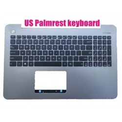 Carcasa superioara cu tastatura palmrest Laptop, Asus, X555L, X554L, K555L, A555L, A554L, R556L, F554L, F555L, F556U, 90NB0AQF-R31US0, varianta metalica, gri, layout US