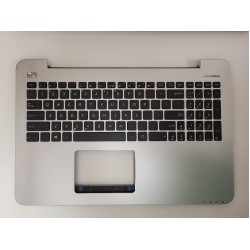 Carcasa superioara cu tastatura palmrest Laptop, Asus, X555L, X554L, K555L, A555L, A554L, R556L, F554L, F555L, F556U, 90NB0647-R32TA0, varianta metalica, argintiu, layout US