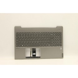 Carcasa superioara cu tastatura palmrest Laptop, Lenovo, IdeaPad S540-15IWL Type 81NE, 81Q1, 5CB0U42538, HQ2090062100011, Mineral Grey, iluminata, layout US