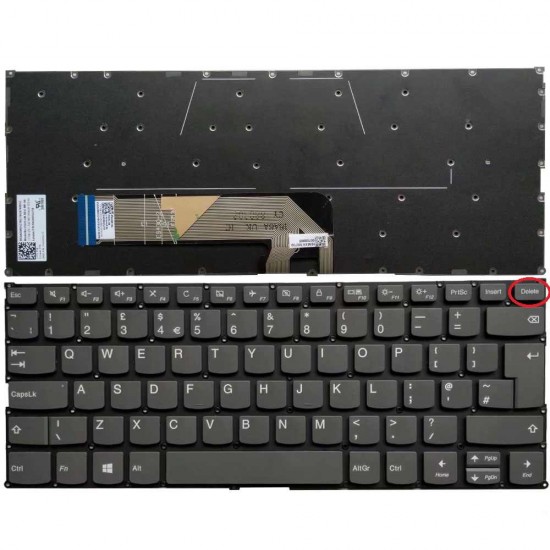 Tastatura Laptop, Lenovo, ThinkBook 14S-IWL Type 20RM, iluminata, layout UK Tastaturi noi