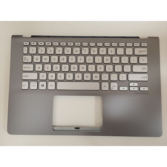 Carcasa superioara cu tastatura palmrest gri Laptop, Asus, VivoBook S14 X430, X430F, X430FA, X430FN, X430UA, X430UF, X430UN, 90NB0KL4-R31US0, X430FA-1E, iluminata, layout US Carcasa Laptop