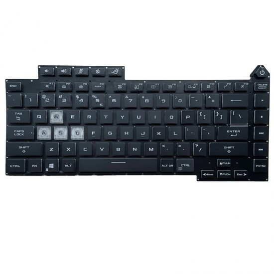 Tastatura Laptop Gaming, Asus, ROG Strix G15 G512IC, iluminata, conector RGB 16 pini, layout US Tastaturi noi