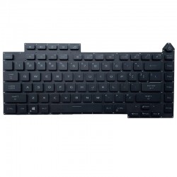 Tastatura Laptop Gaming, Asus, ROG Strix G15 GL543QE, PX513QC, iluminata, conector RGB 16 pini, gri, layout US