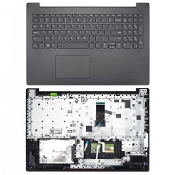 Carcasa superioara cu tastatura palmrest Laptop, Lenovo, IdeaPad 320-15ABR Type 80XS, 5CB0N86581, gri, layout US 