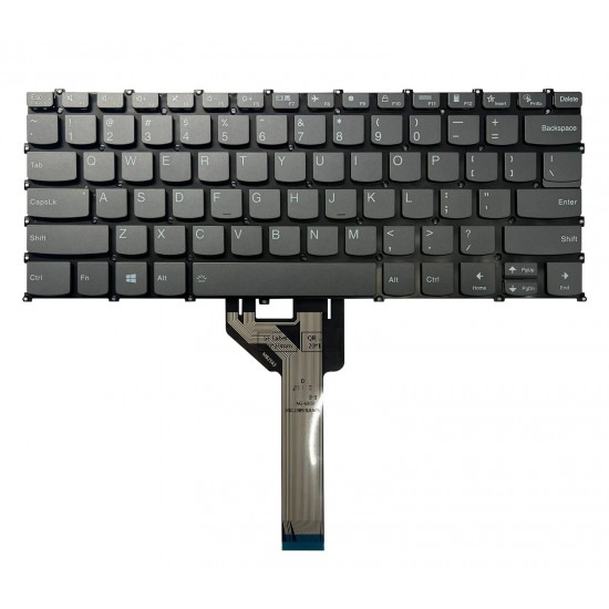 Tastatura Laptop, Lenovo, Yoga Slim 6 14IRP8 Type 82WV, 83BL, iluminata, gri, layout us Tastaturi noi