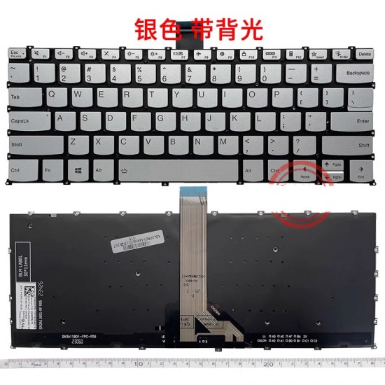 Tastatura Laptop, Lenovo, Yoga Slim 6 14IRH8 Type 83E0, 83BL, iluminata, aurie, layout us Tastaturi noi