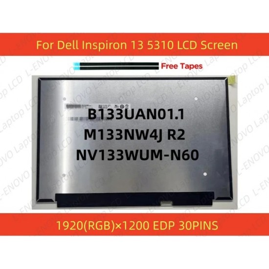 Display Laptop, Dell, Inspiron 13 5310, P145G, P145G001, 04GKRC, 4GKRC, 0C1H8T, C1H8T, B133UAN01.0, 13.3 inch, FHD, 1920x1200, IPS, conector ingust, 40 pini