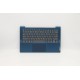 Carcasa superioara cu tastatura palmrest Laptop, Lenovo, IdeaPad 5-14ALC05 Type 82LM, 5CB1A13503, AM2UZ000C20, iluminata, albastra, layout US