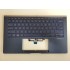 Carcasa superioara cu tastatura palmrest Laptop, Asus, ZenBook 14 UX434F, UX434FA, UX434FN, 90NB0JQ1-R31UI0, iluminata, royal blue, layout US