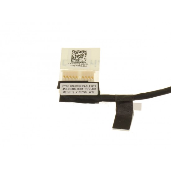 Mufa alimentare Laptop, Dell, Inspiron 16 7610, 066W71, 0H0FJ5, H0FJ5, 450.0N309.0001, CYBG H16 DCIN CABLE GTX