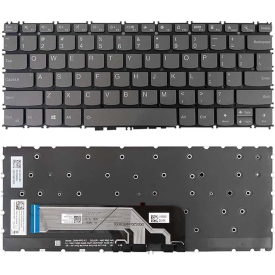 Tastatura Laptop, Lenovo, ThinkBook 13s G3 ACN Type 20YA, iluminata, gri, layout US