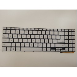 Tastatura Laptop, Asus, ExpertBook B1 B1502C, B1502CBA, B1502CVA, B1502CGA, iluminata, argintie, layout US